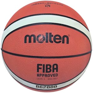 PELOTA DE MINI BASQUETBOL Nº 5 GOMA PREMIUM FIBA - MOLTEN B5G-2000