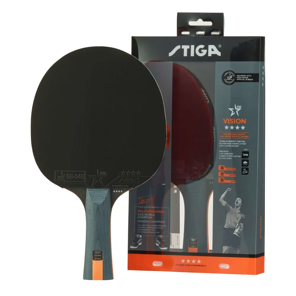 RAQUETA DE PINGPONG STIGA VISION 4 ESTRELLAS - TENIS DE MESA
